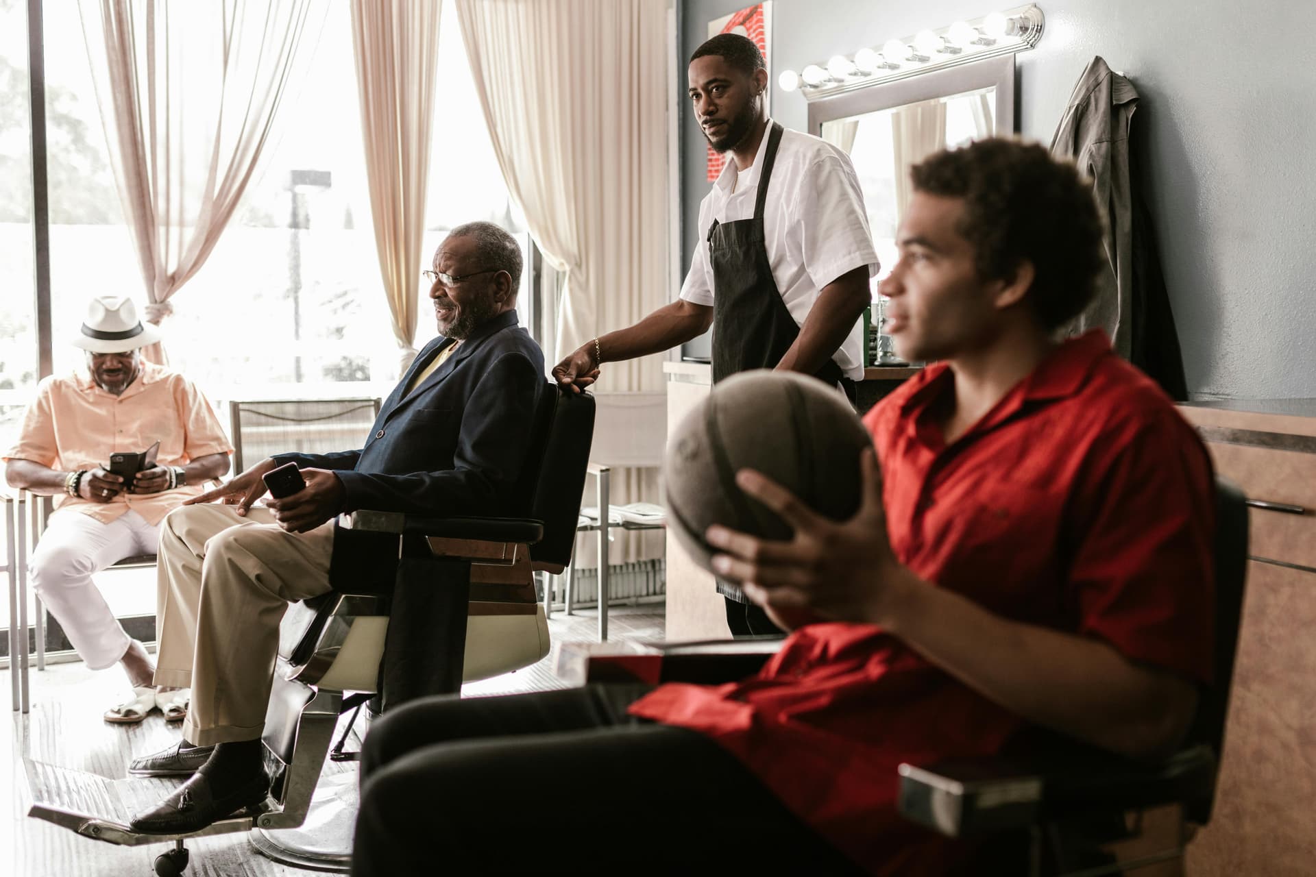 Men connecting in community